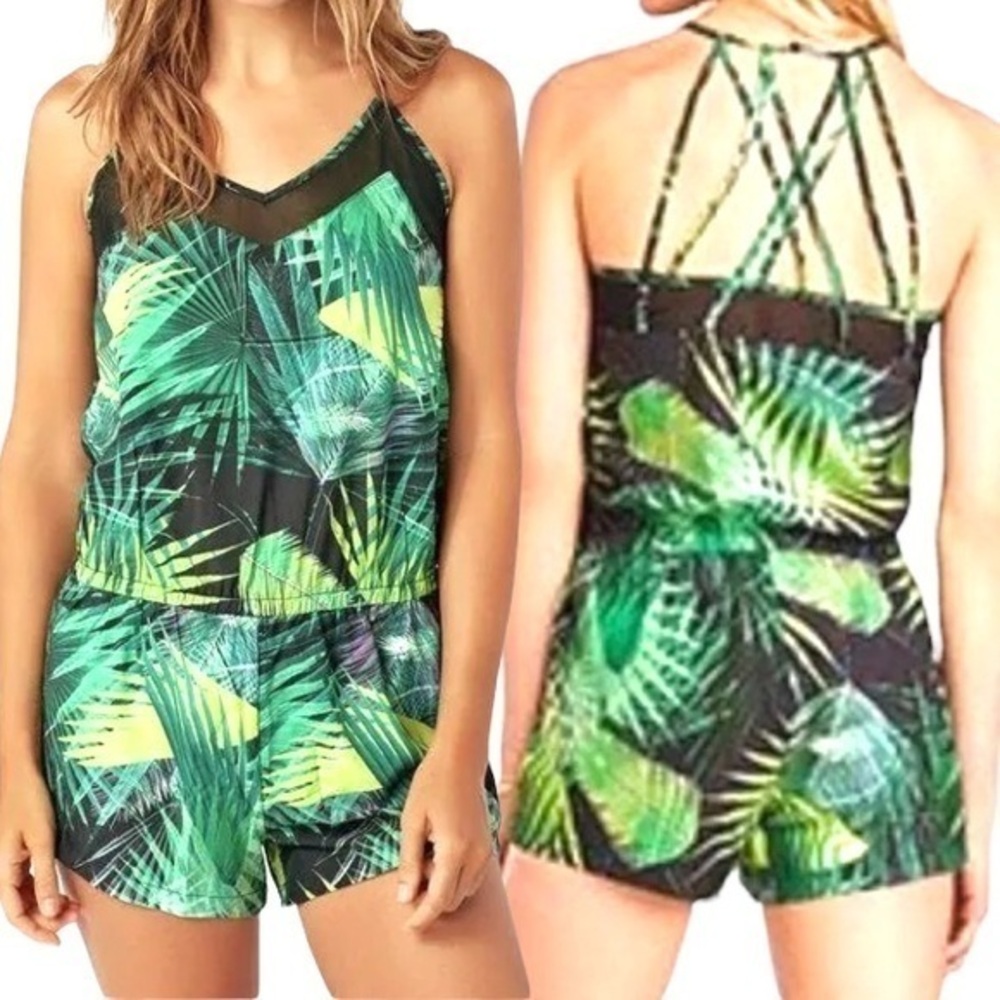 Fabletics Palm Leaf Print Romper